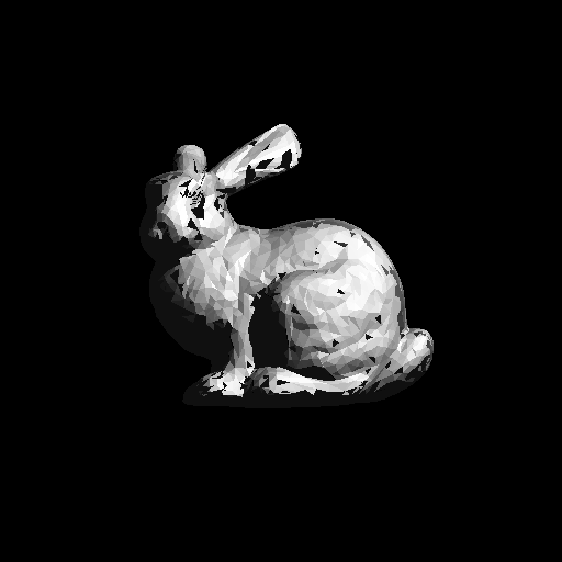 Rendered bunny model