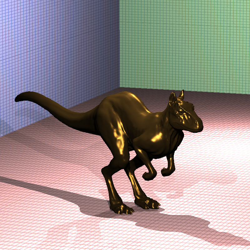 Killeroo model with modified and normalized blinn phong BRDF