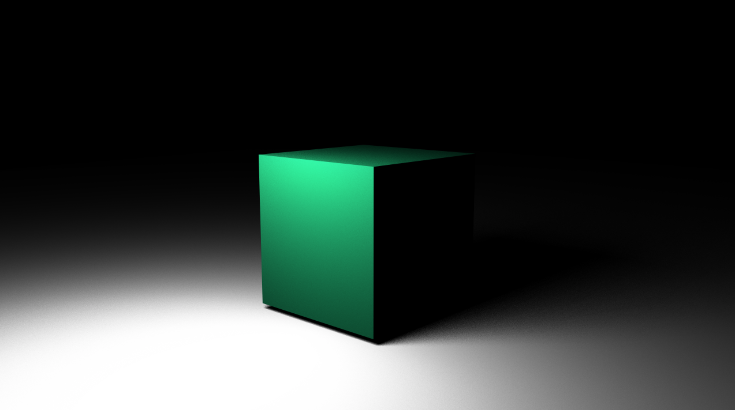 Diffuse rendering of a cube model with 256 samples